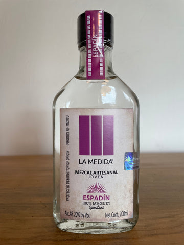 flask of La Medida 'Quiatoni' Espadin Mezcal (200ml)