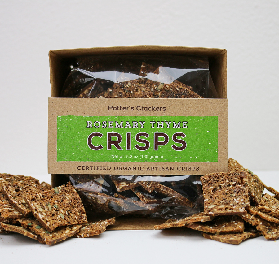 Potter’s Crackers Organic Rosemary Thyme Crisps